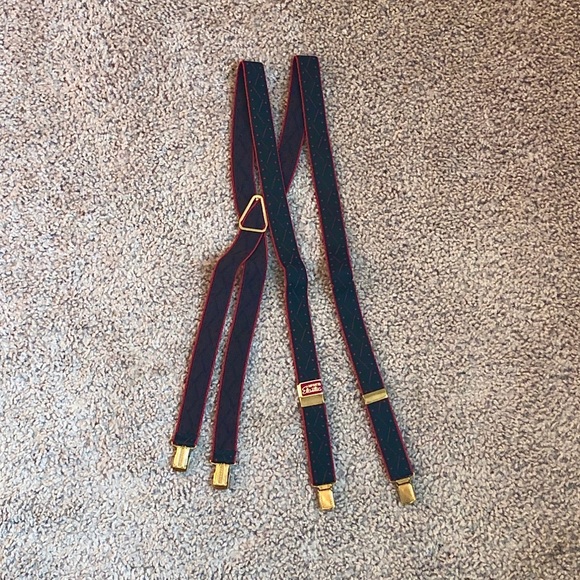 Vintage Other - ❗️NWOT❗️Vintage 50s-60s Black-Gold-Red Suspenders